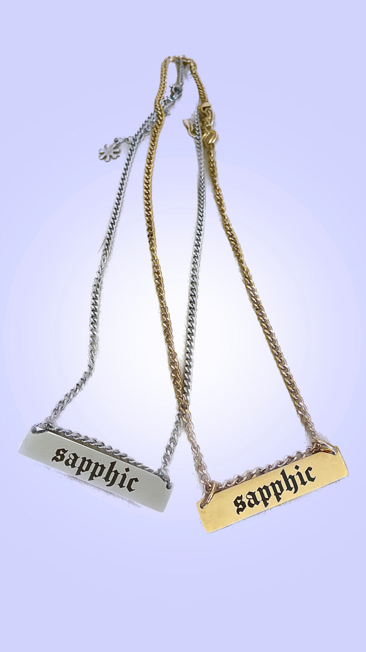 sapphic chain necklace