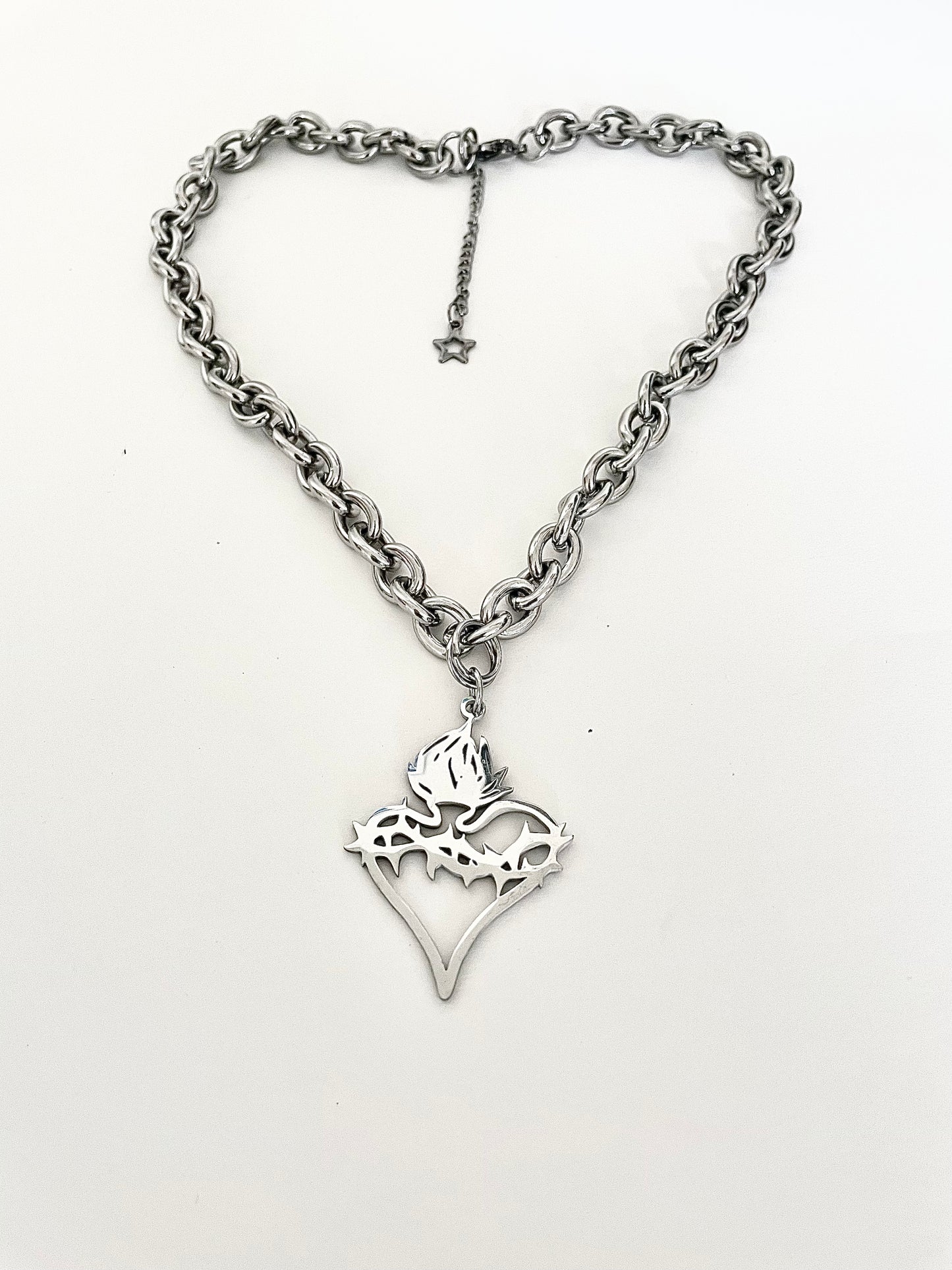 sacred heart chunky chain necklace ✯