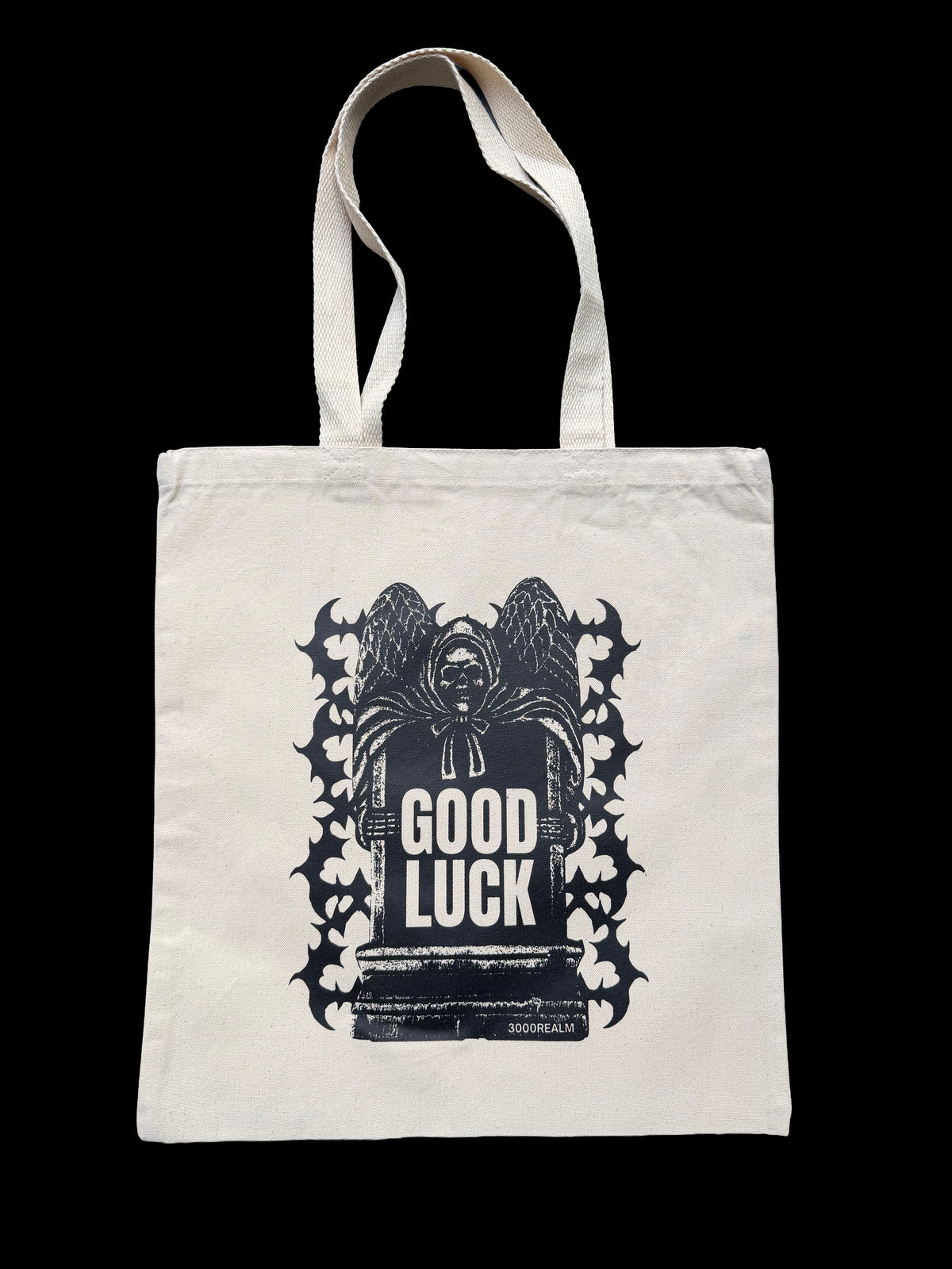 GOOD LUCK GRAVESTONE TOTE BAG