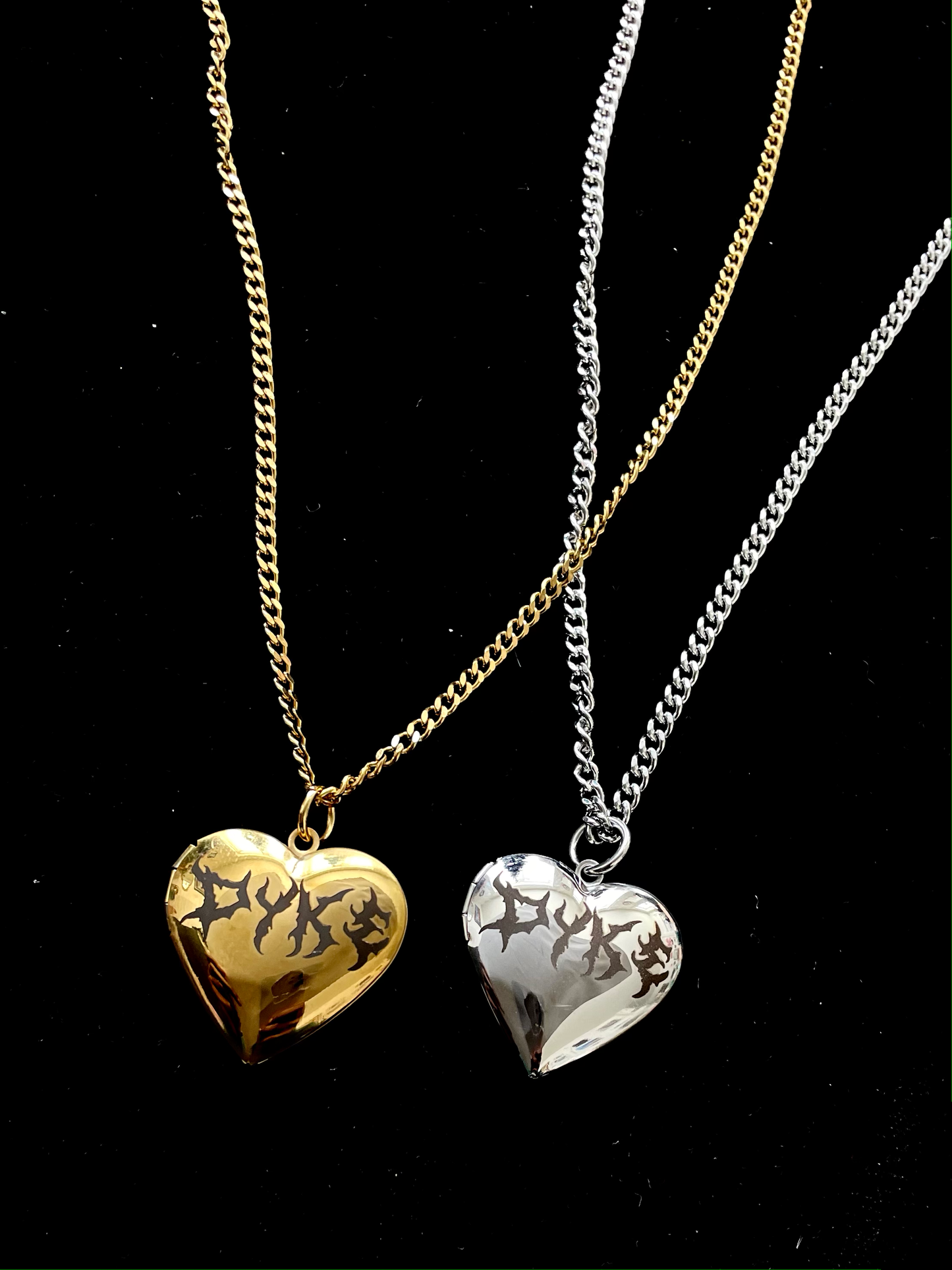 DYKE HEART LOCKET - SILVER / GOLD