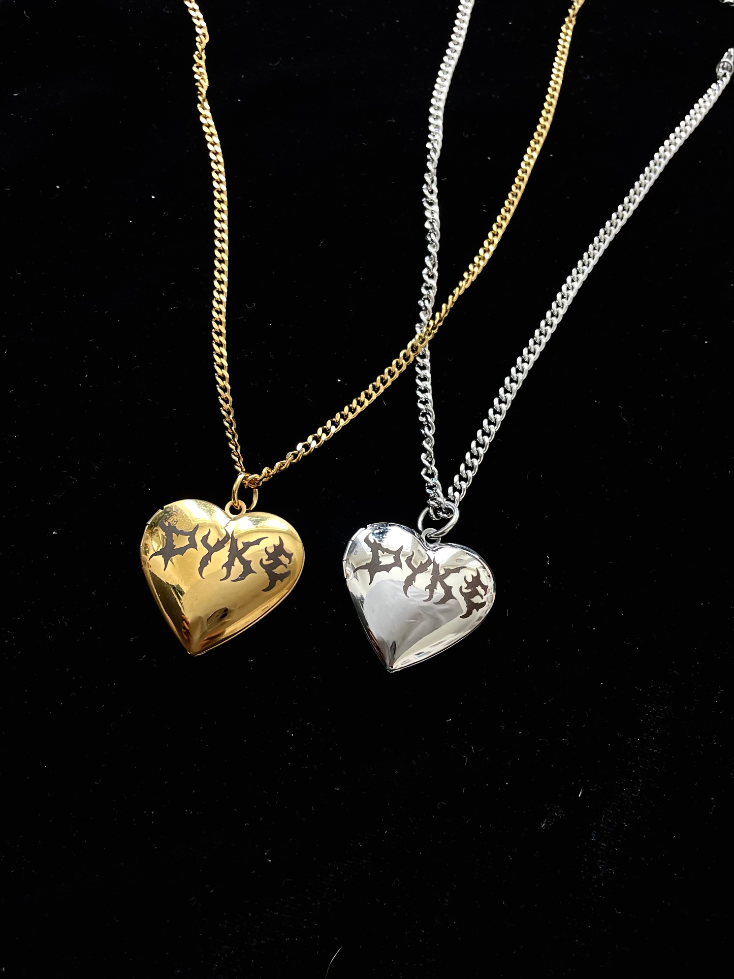 DYKE HEART LOCKET - SILVER / GOLD