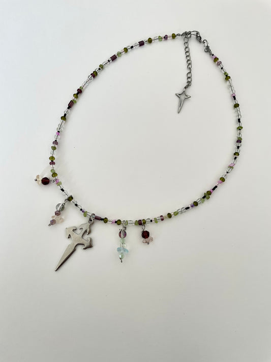 dagger seed bead choker - SP01