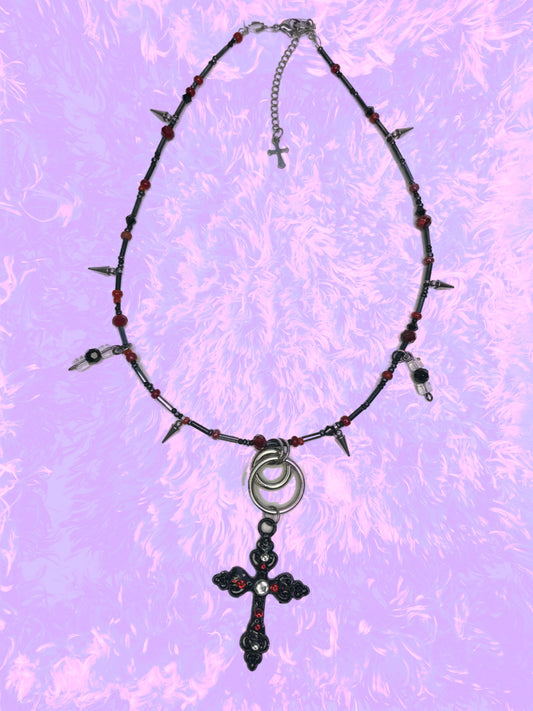 hymn spike cross necklace